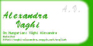 alexandra vaghi business card